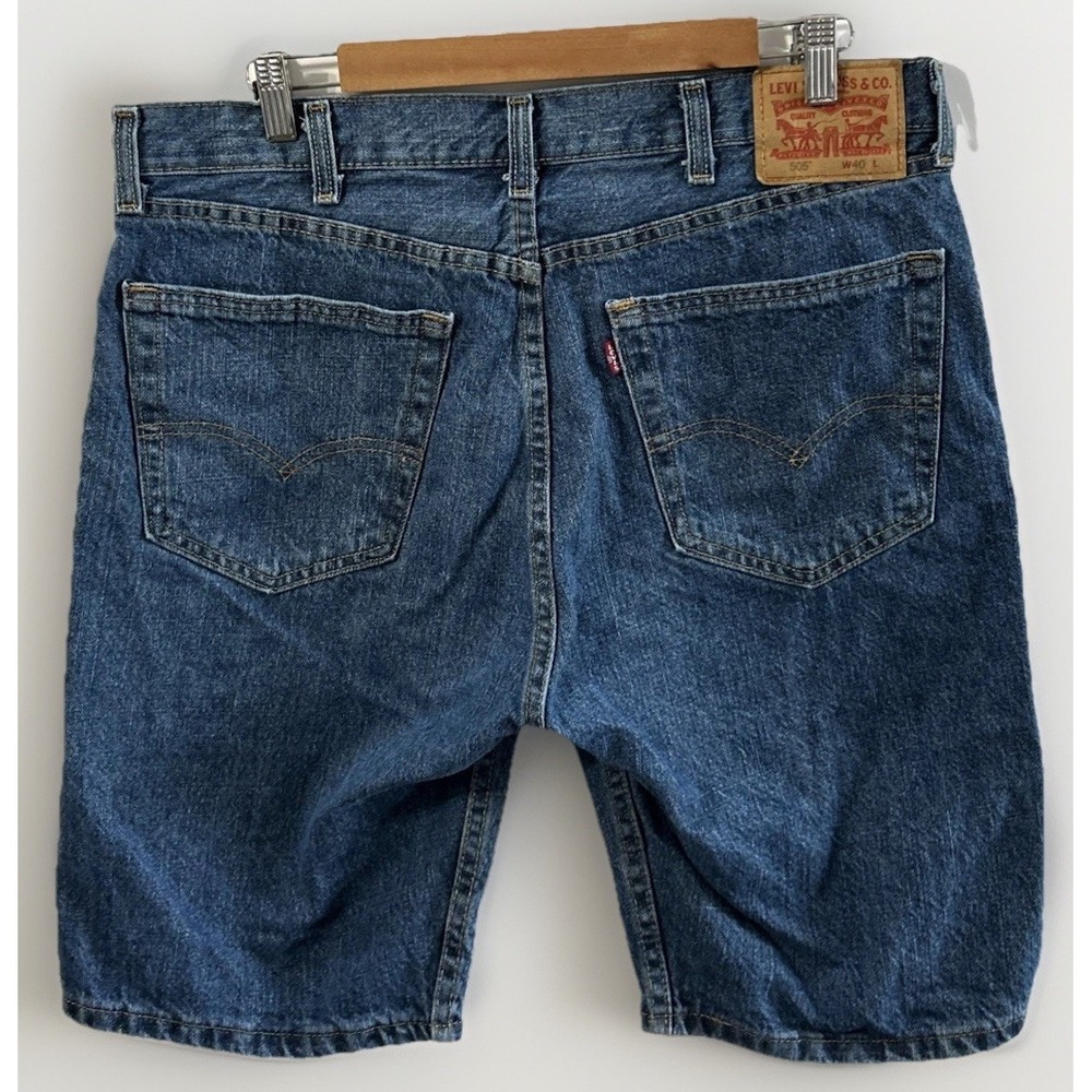 Mens Levis Levi's 505 Blue Jeans Jorts Sz No Stains Sz 35 10" Ins